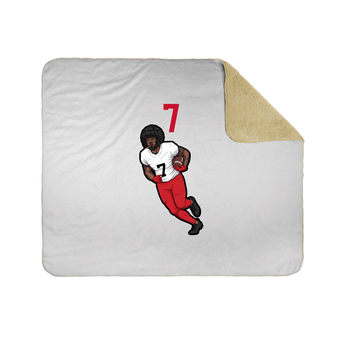 Throw Blanket — Number Top in White