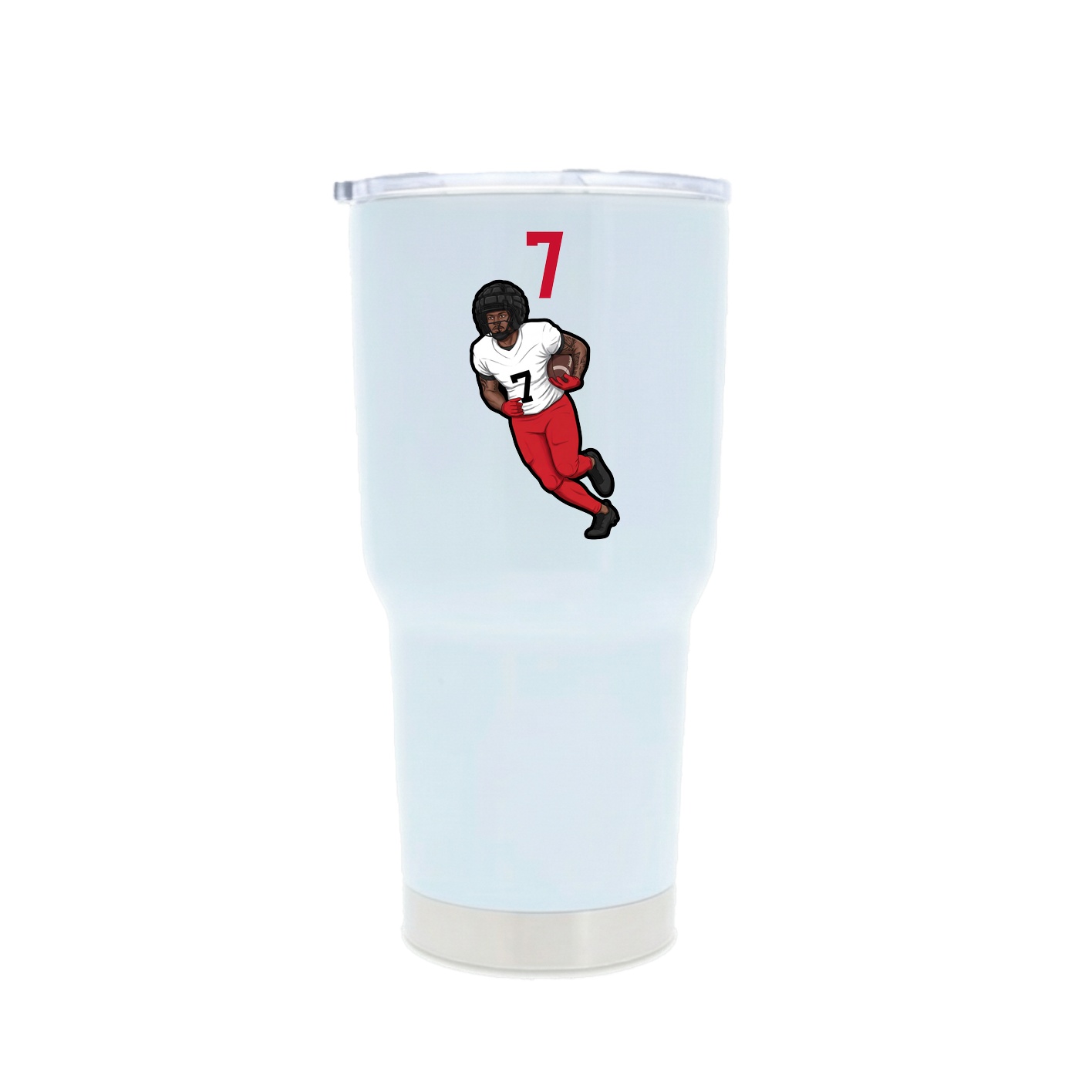30oz Stainless Steel Tumbler — Number Top in White