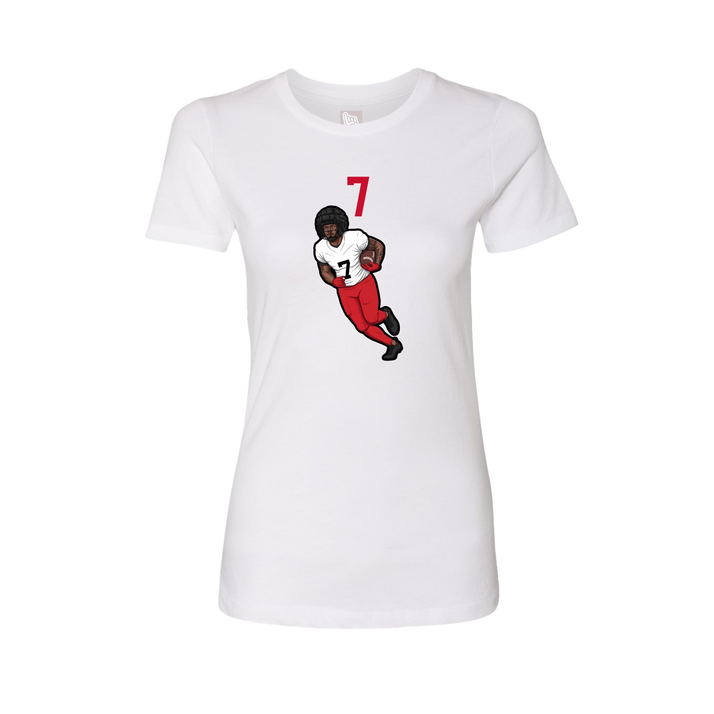 Fitted Women's Tee — Number Top in White