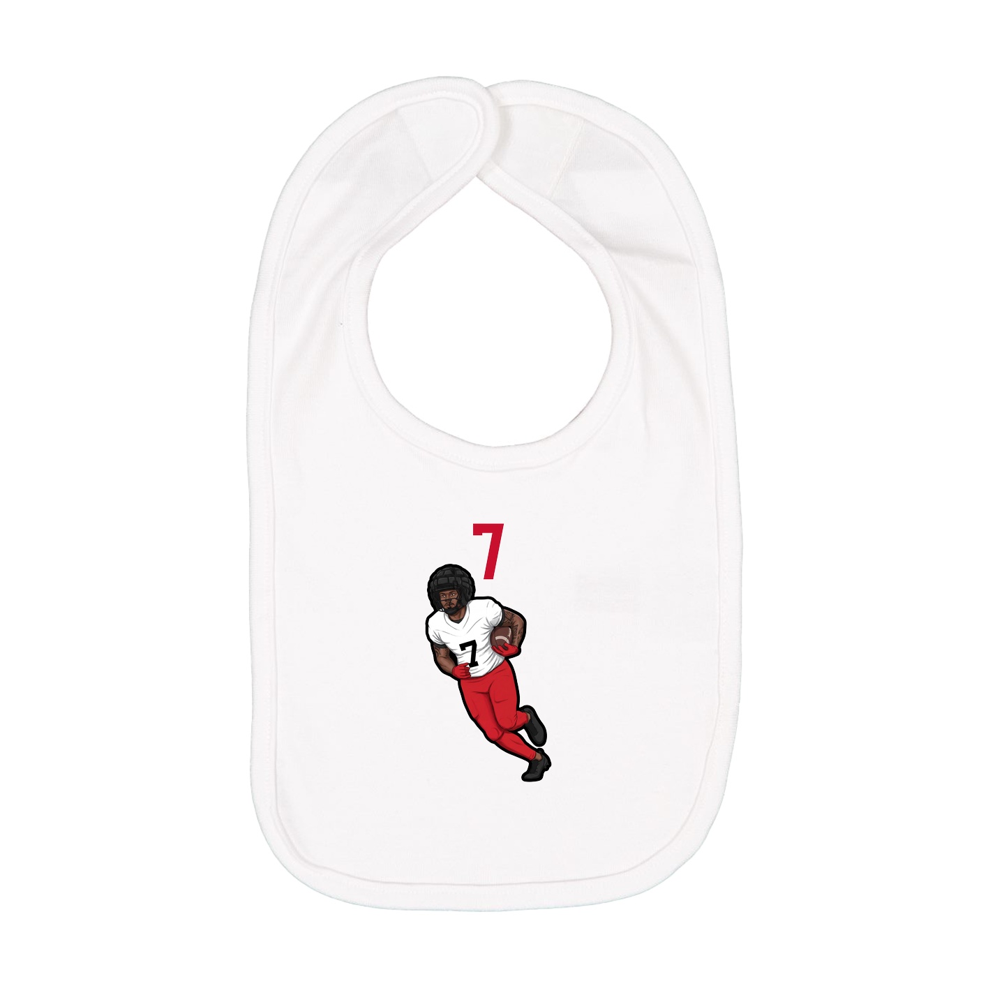 Infant Bib — Number Top in White