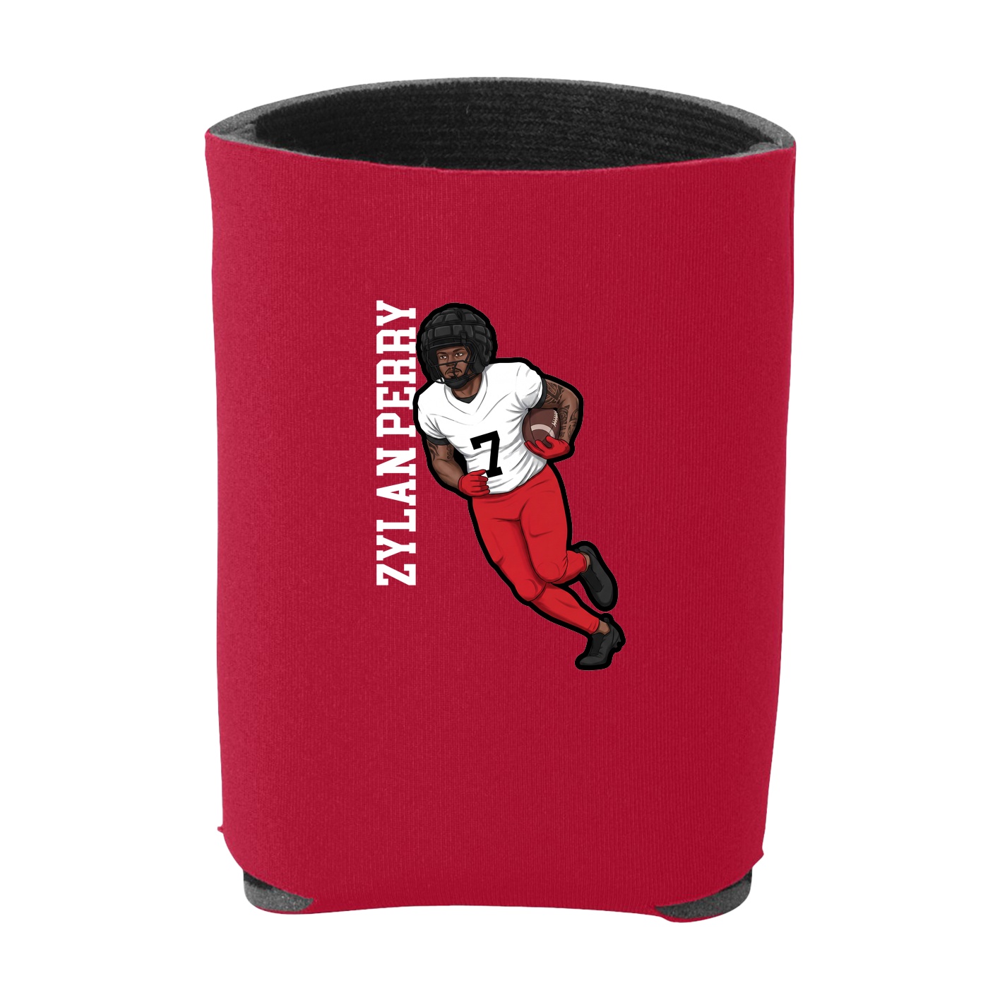 Can Holder — Name Vertical in Red