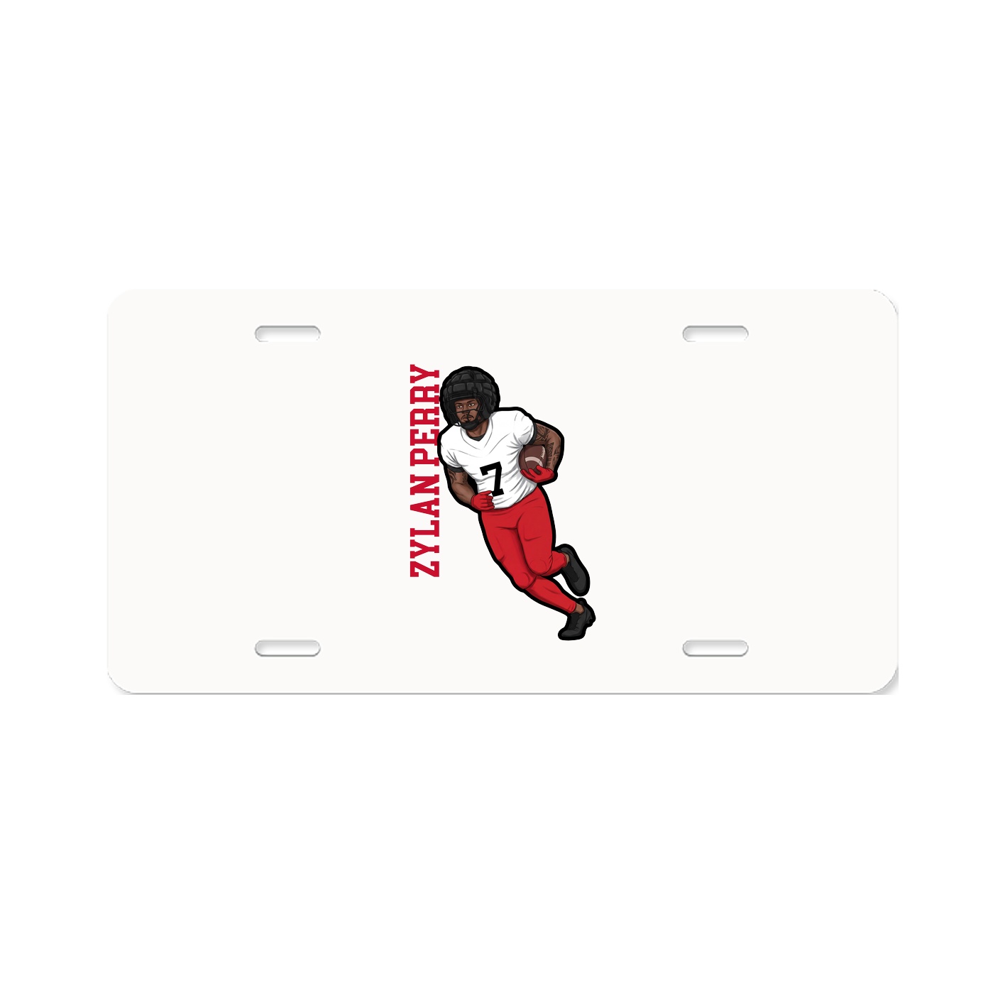 License Plate — Name Vertical in Classic