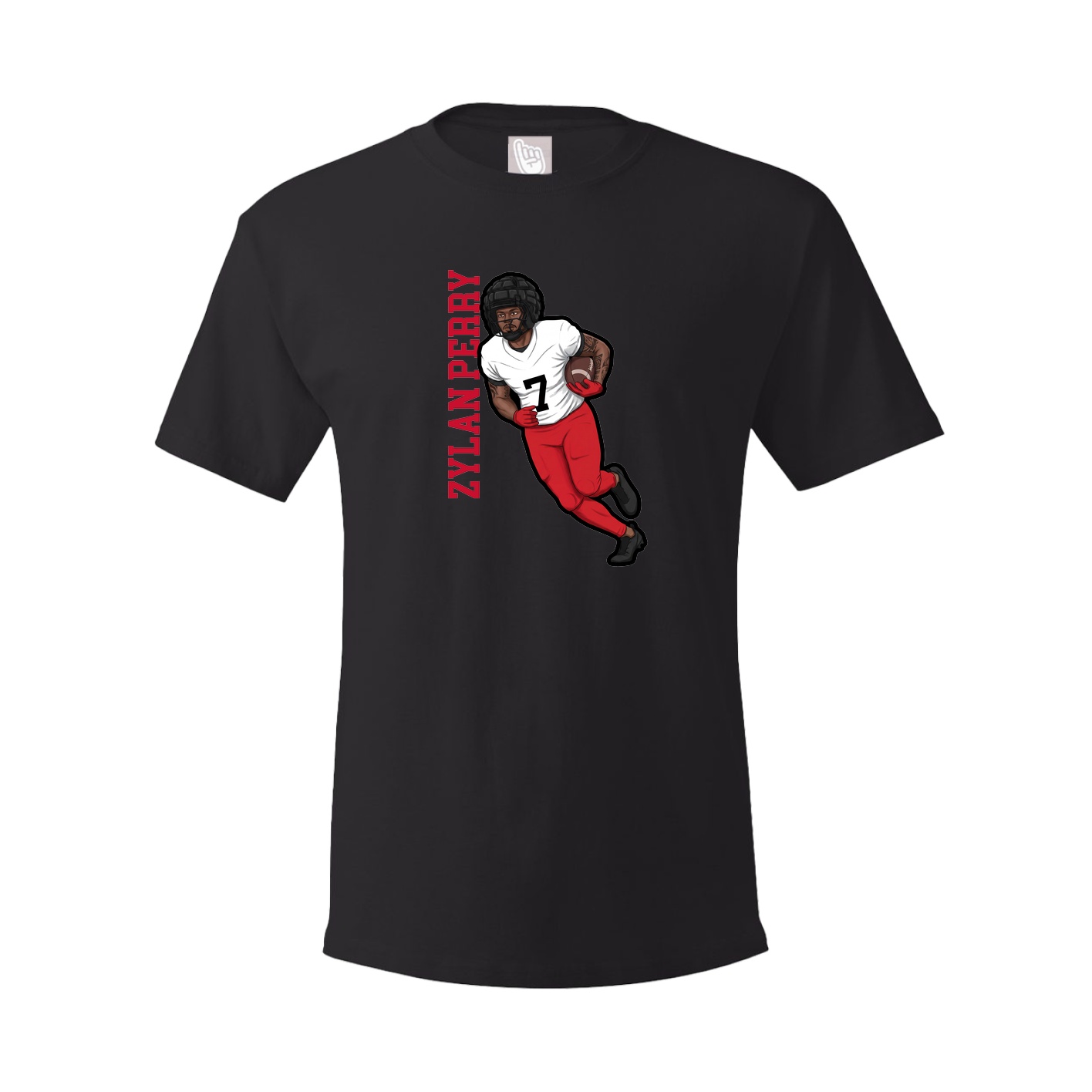 Youth Tee — Name Vertical in Black