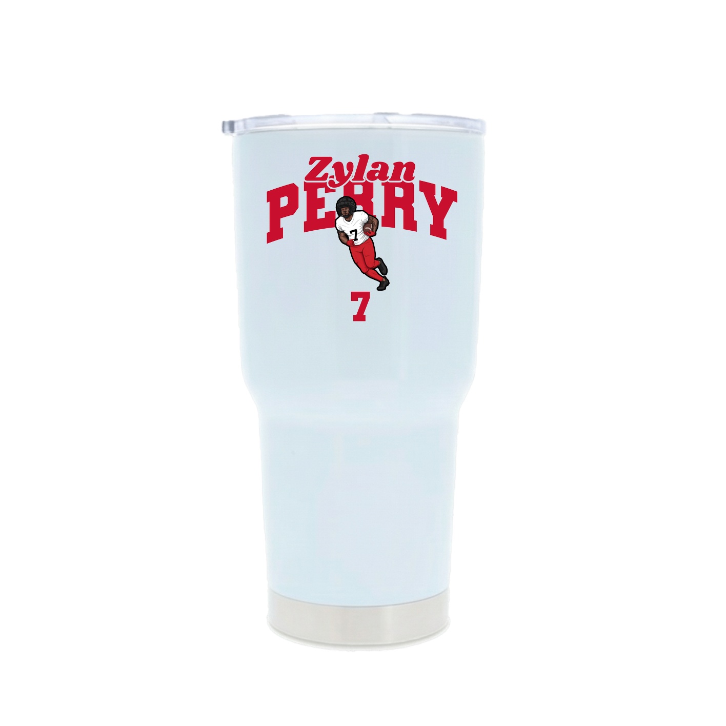 30oz Stainless Steel Tumbler — Signature Arch in White