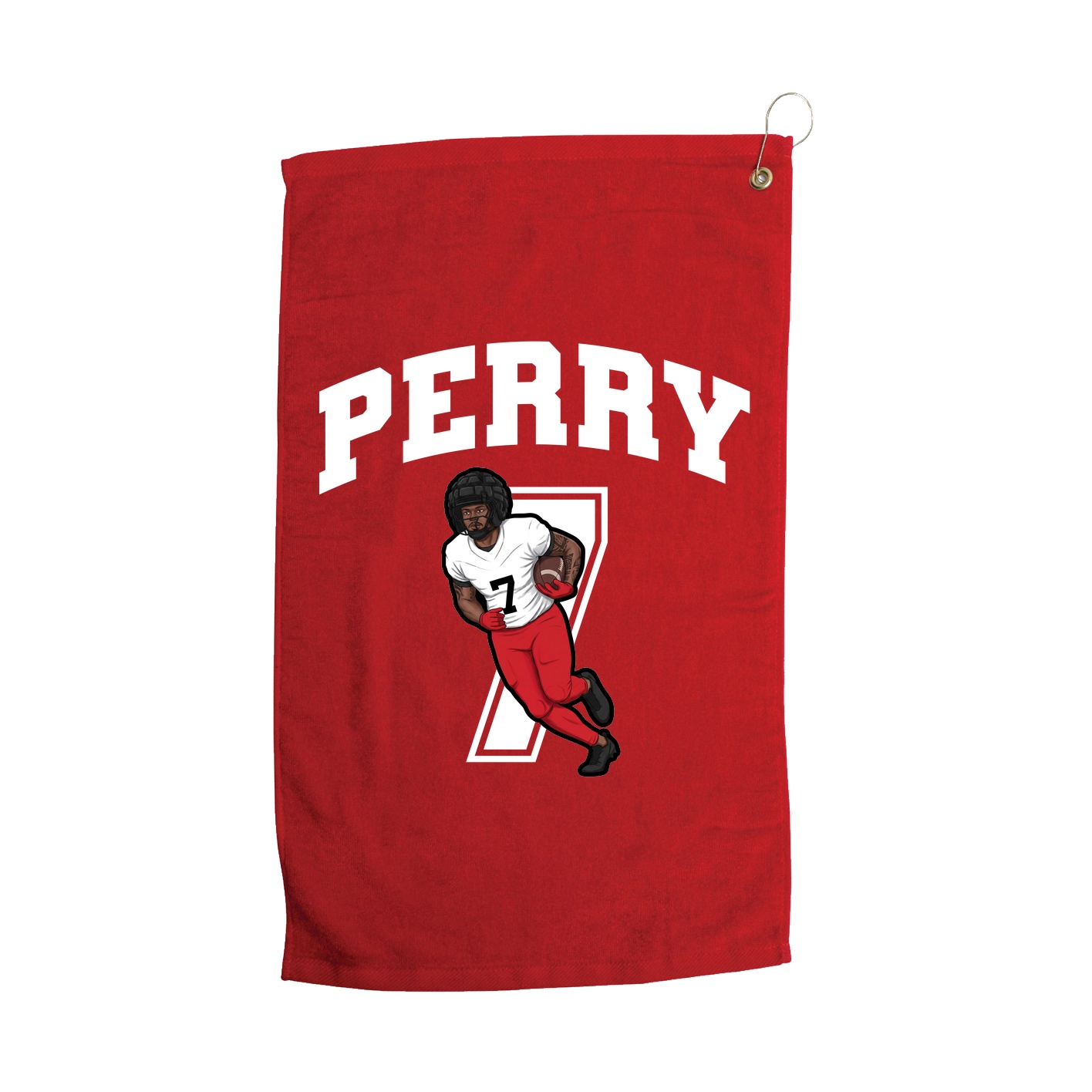 Golf Towel — Number in Red