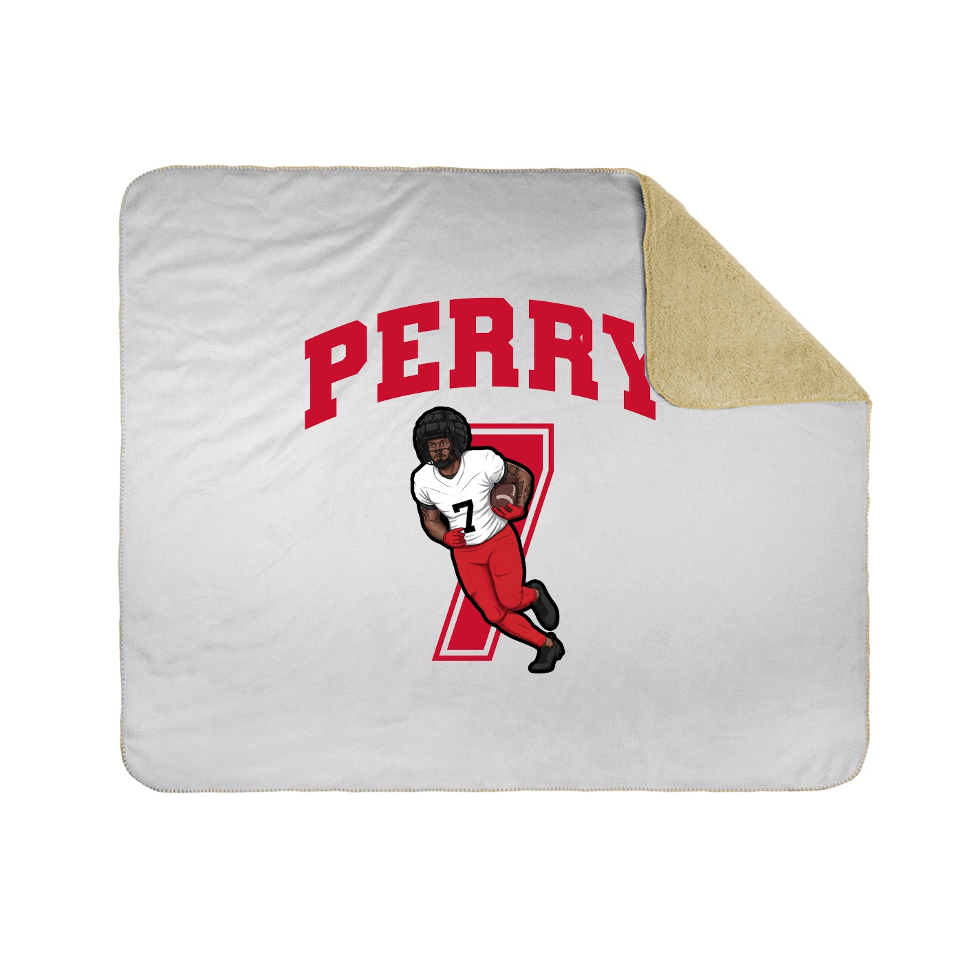 Throw Blanket — Number in White
