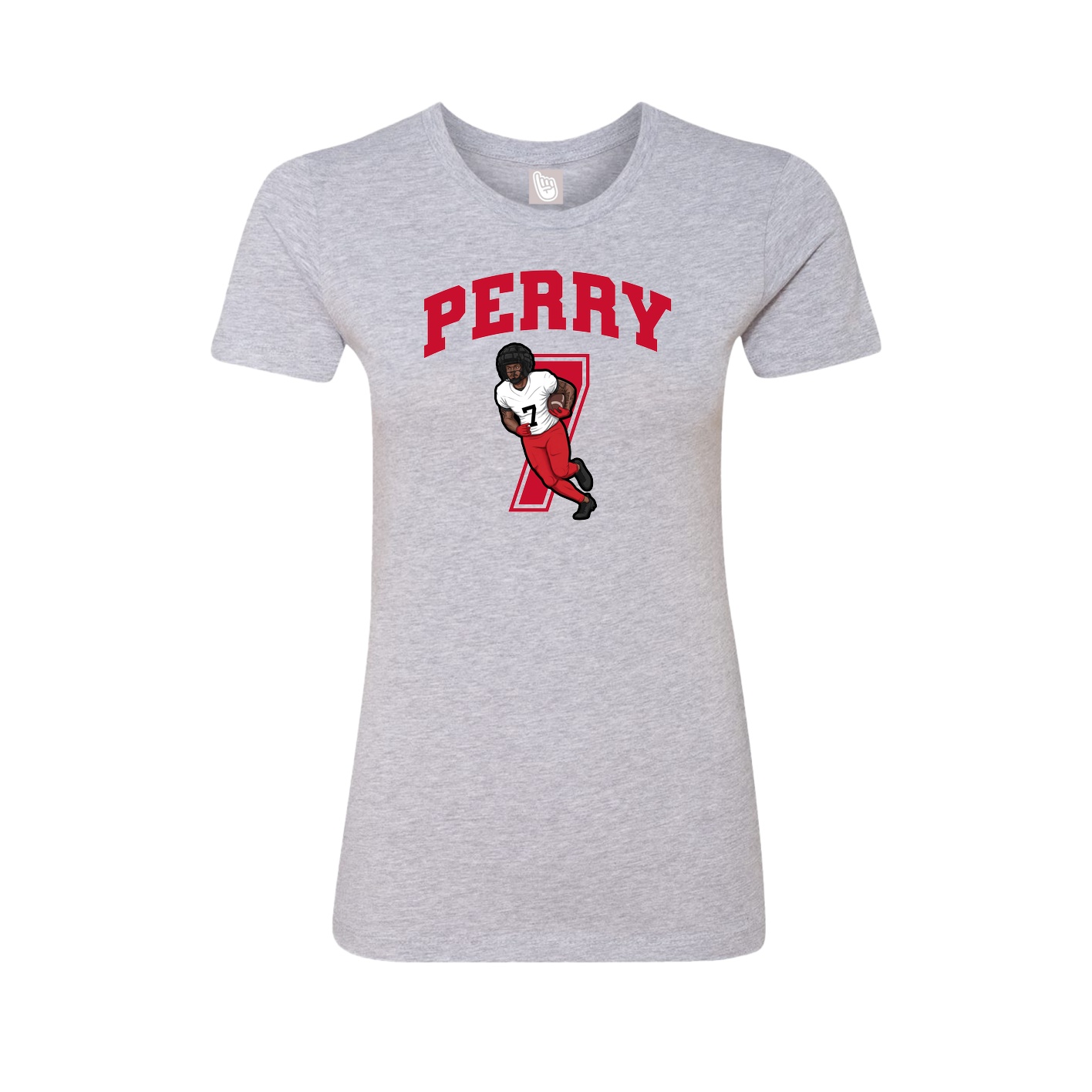Fitted Women's Tee — Number in Grey