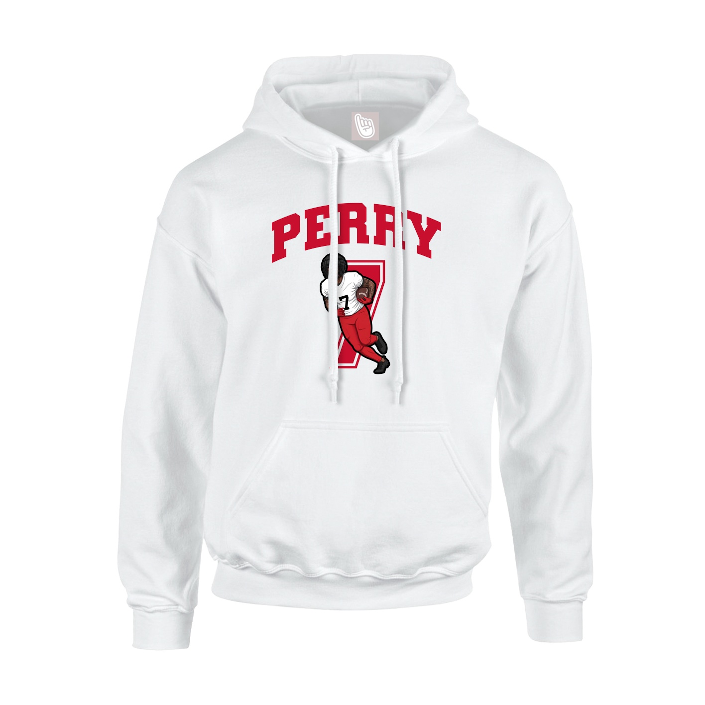 Youth Hoodie — Number in White