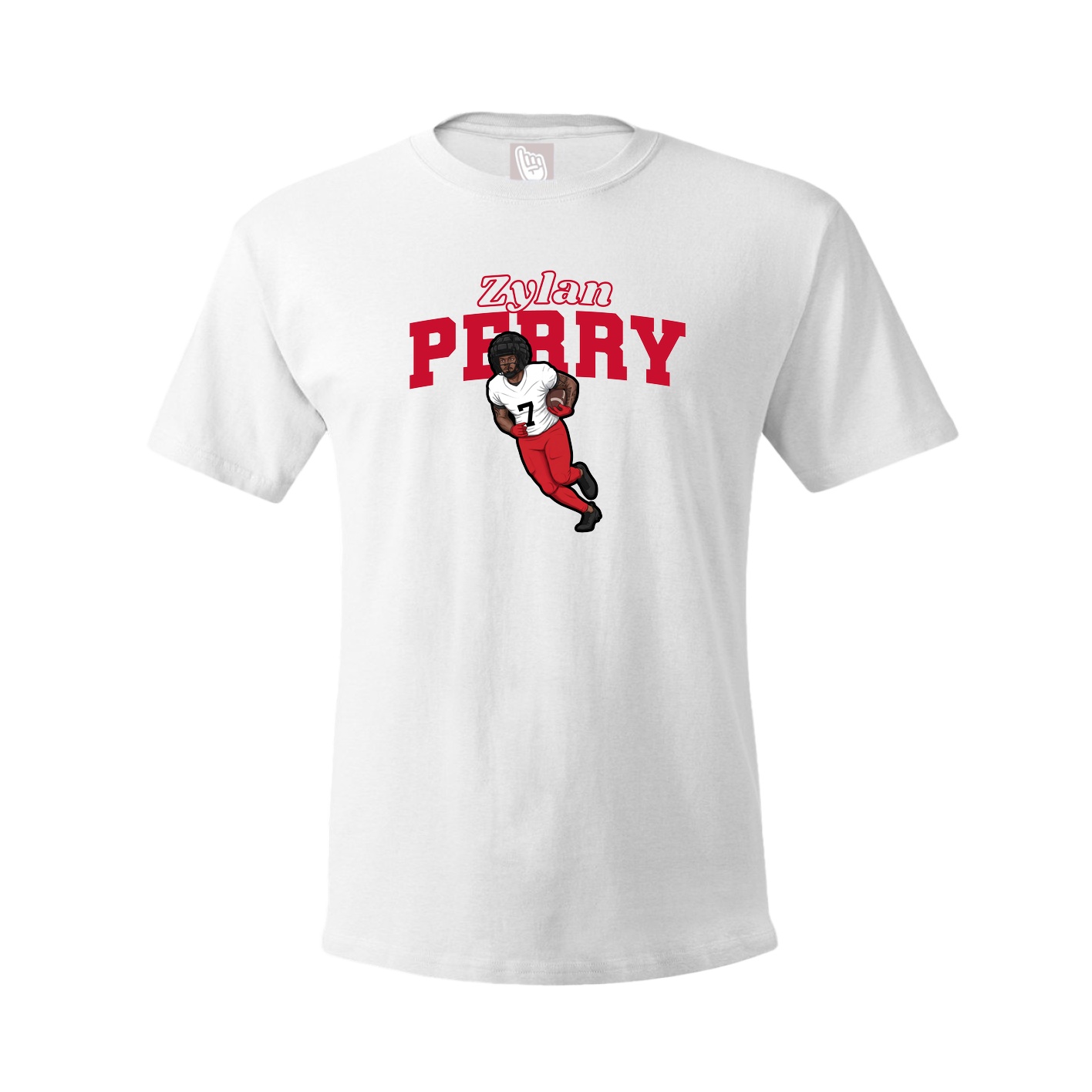 Youth Tee — Name Arch in White