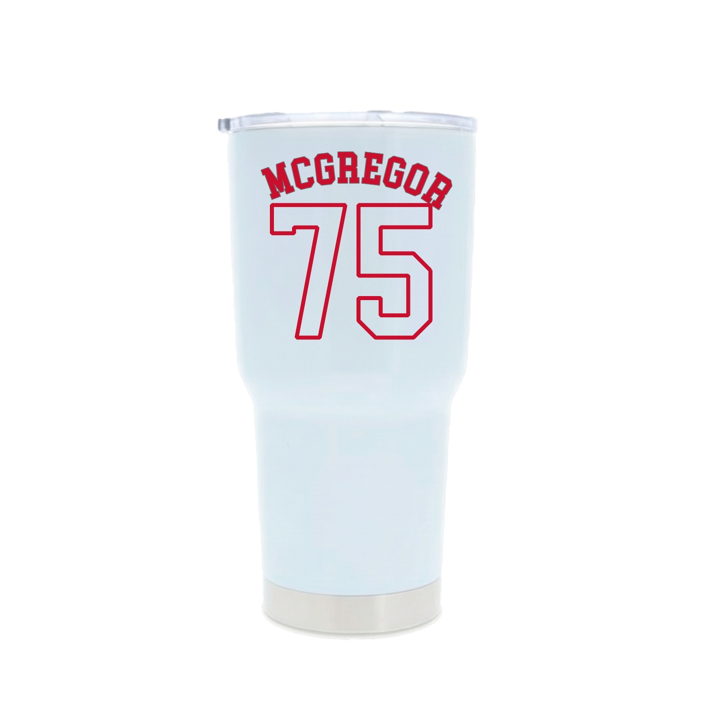 30oz Stainless Steel Tumbler — Shirsey Arch in White