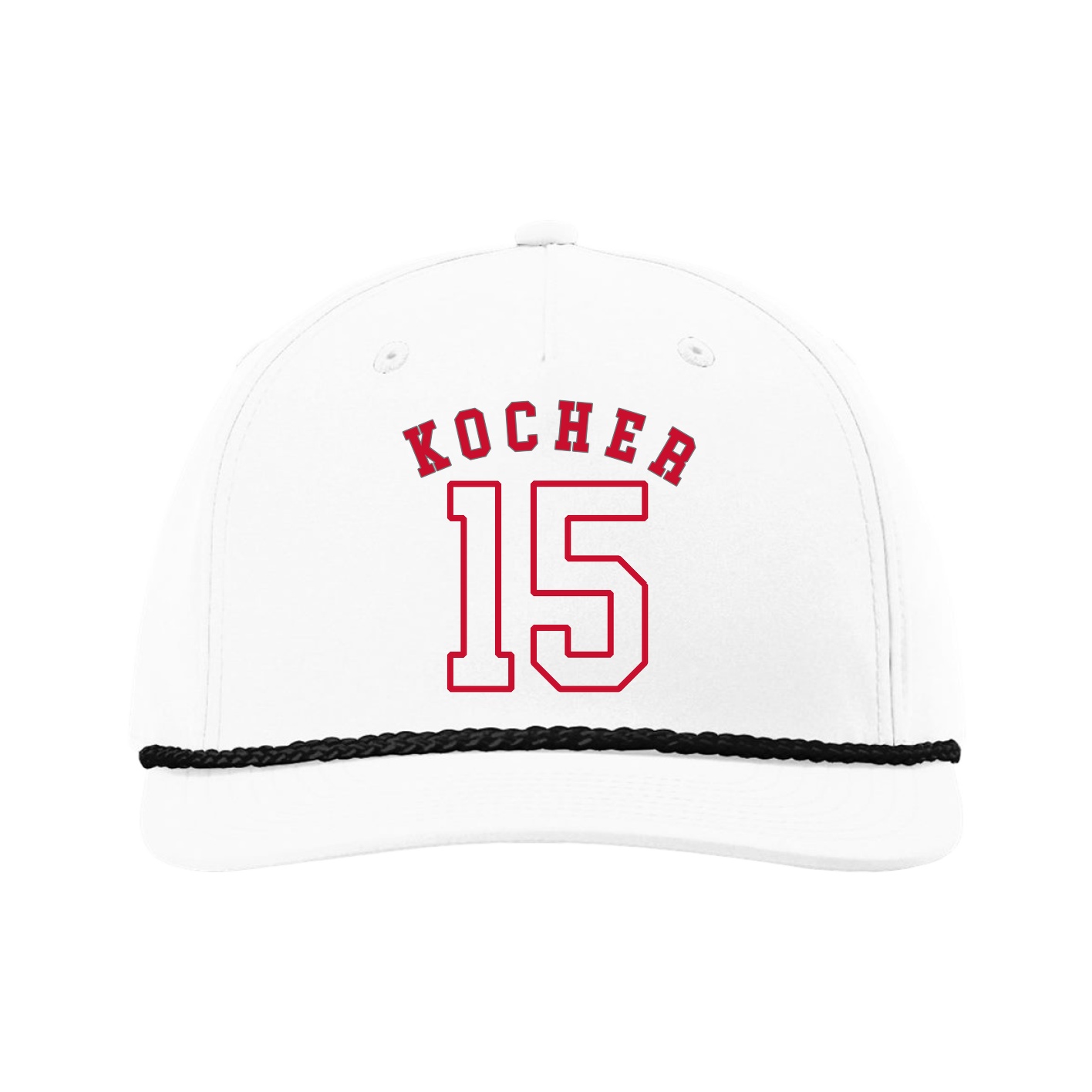 Five-Panel Classic Rope Cap — Shirsey Arch in White