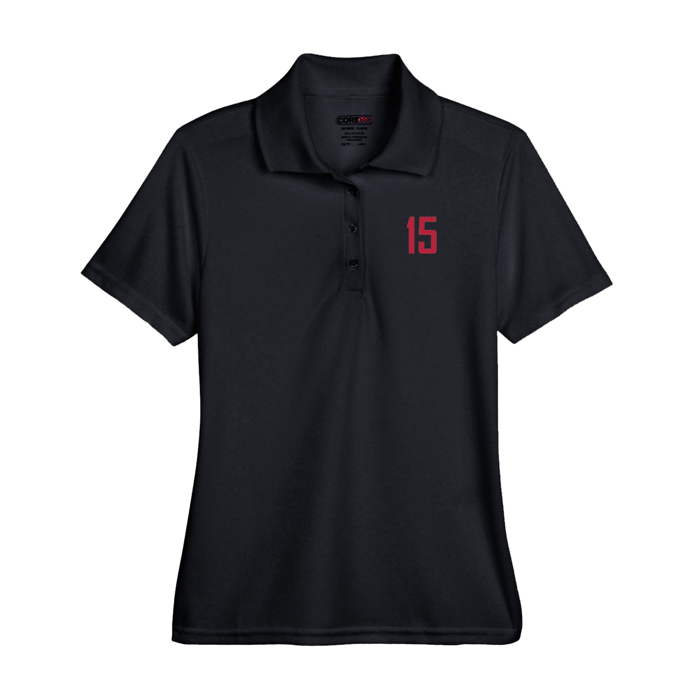 Performance Polo — Front Shirsy in Black