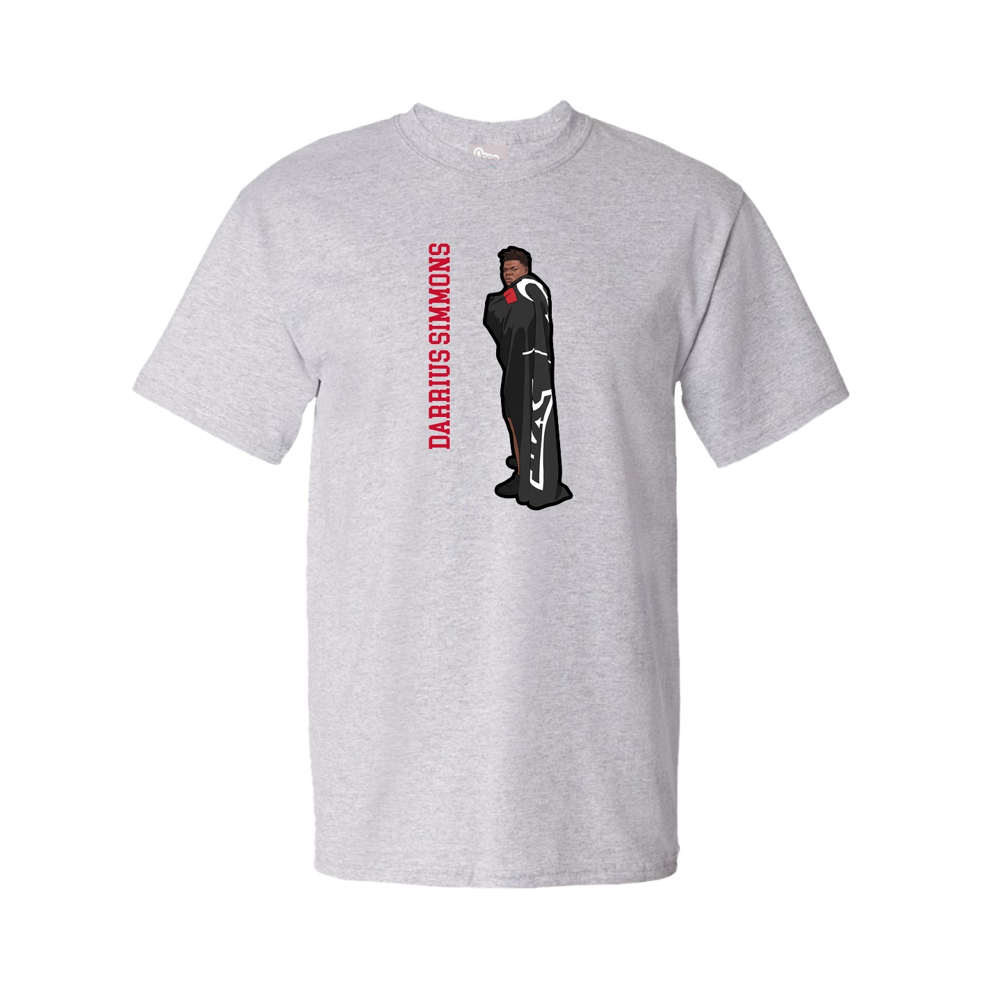 Tee — Name Vertical in Grey