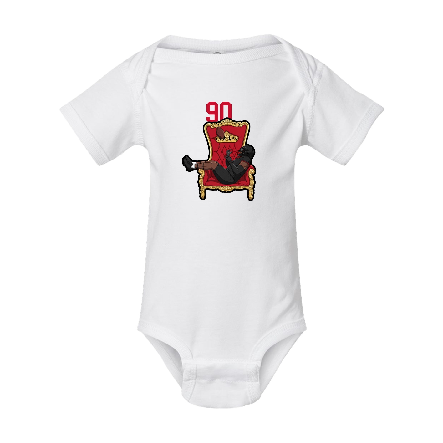 Baby Onesie — Number Top in White