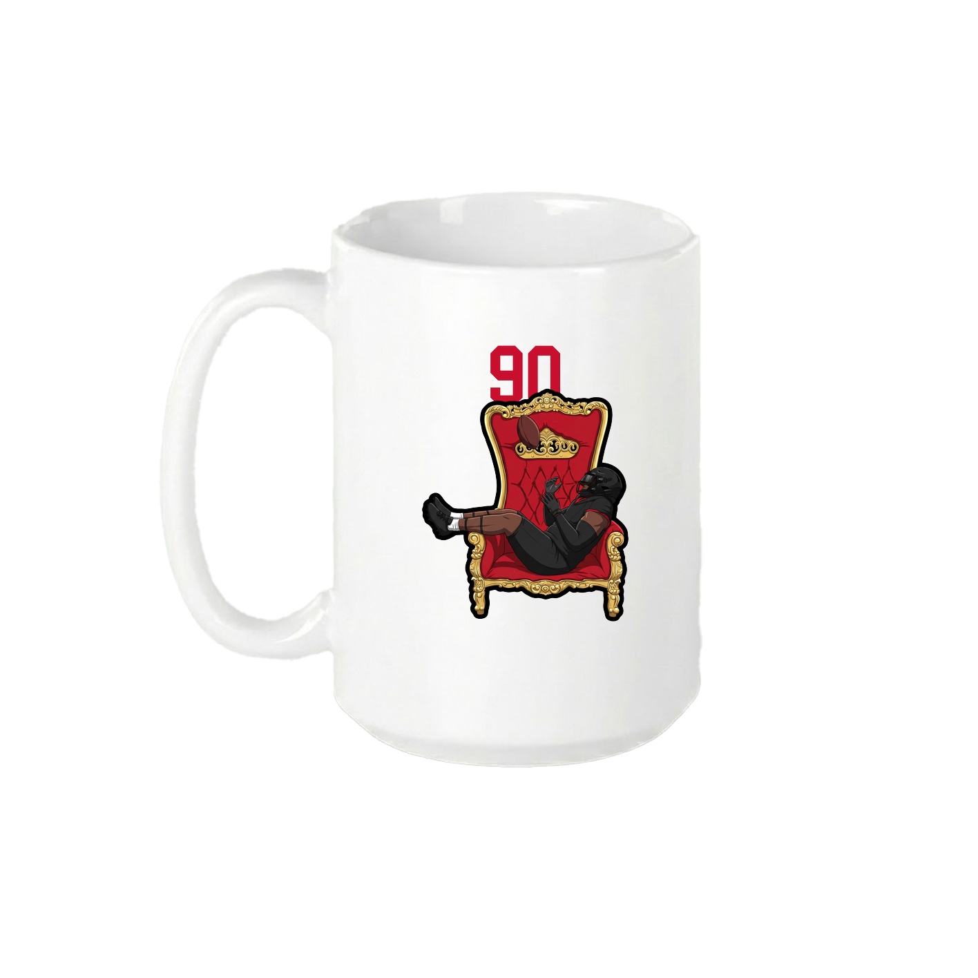 15oz Coffee Mug — Number Top in White
