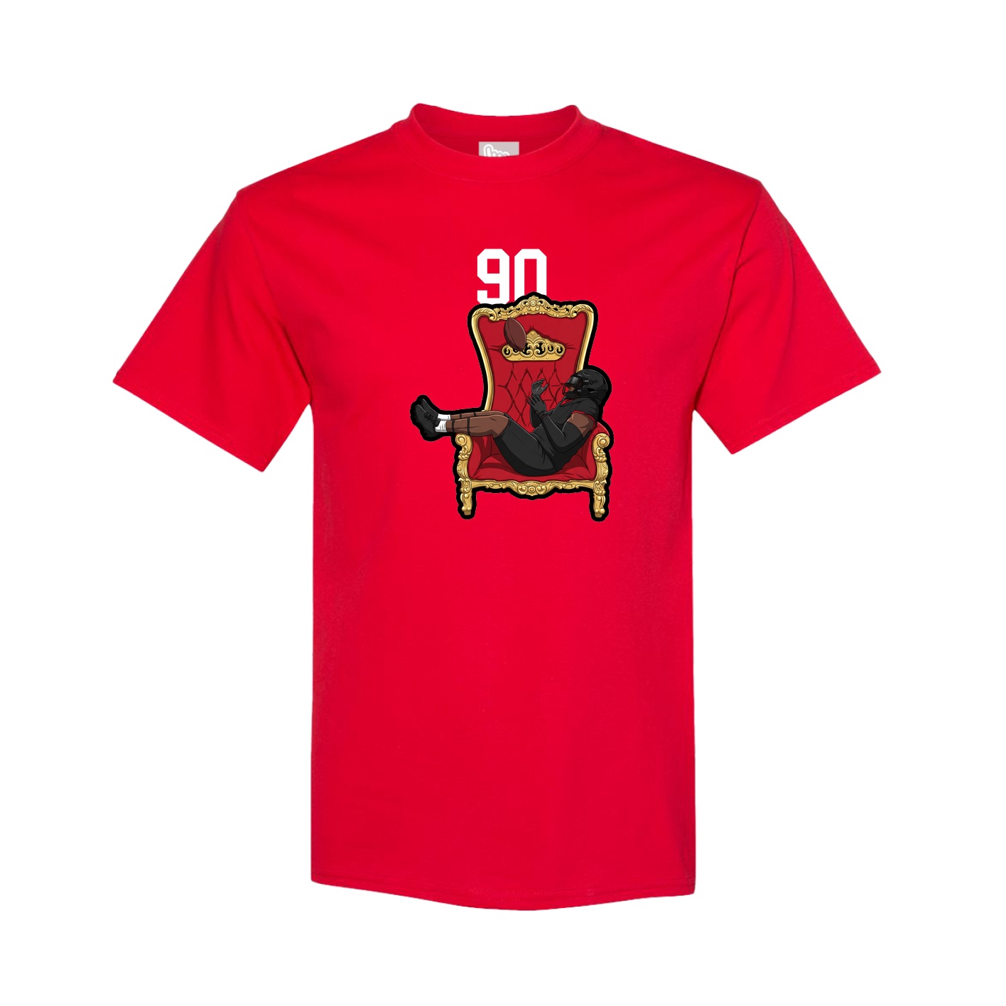 Youth Tee — Number Top in Red