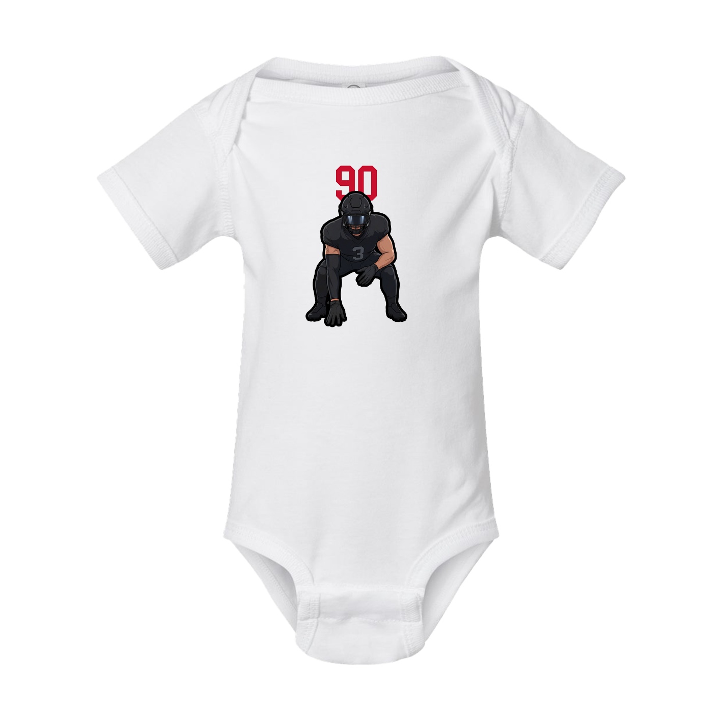 Baby Onesie — Number Top in White
