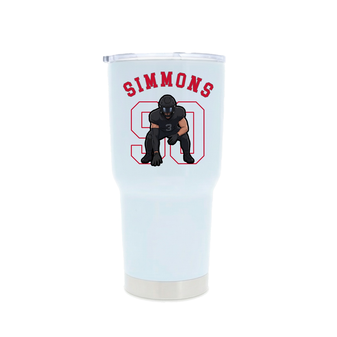 30oz Stainless Steel Tumbler — Shirsey Arch in White