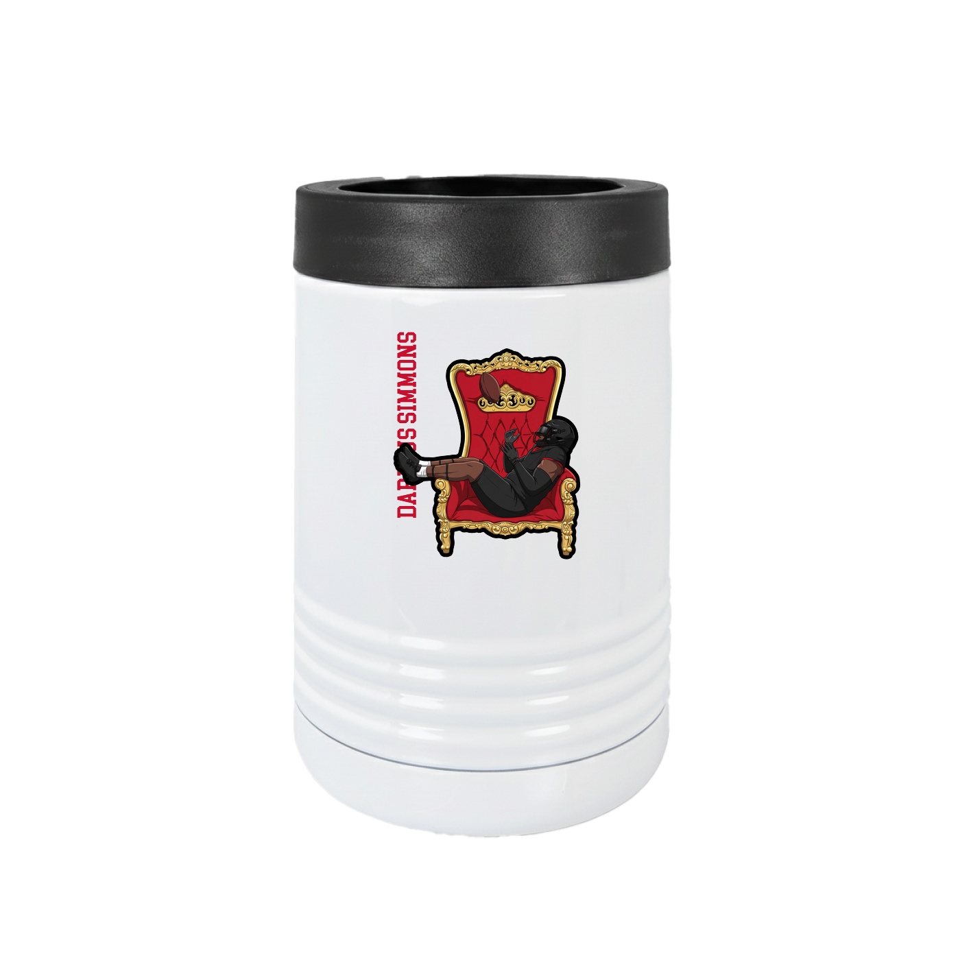 Beverage Holder — Name Vertical in White