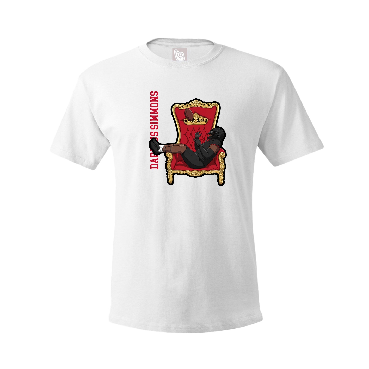 Tee — Name Vertical in White