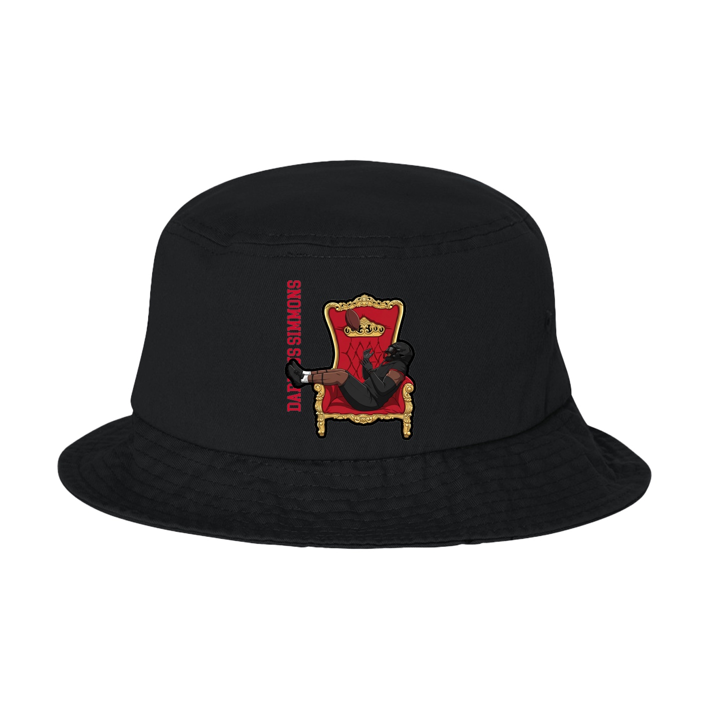Bucket Cap — Name Vertical in Black
