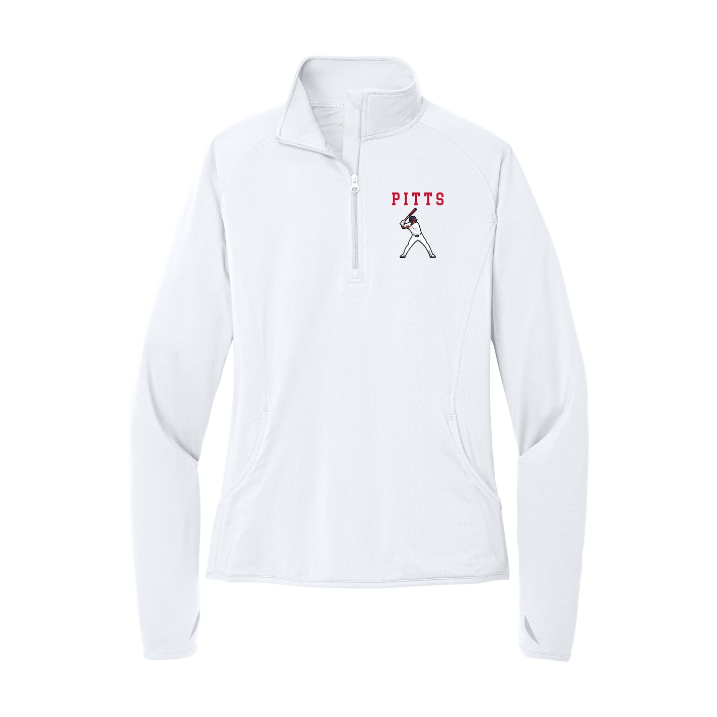 Women's Q-Zip Pullover — Shirsey in White