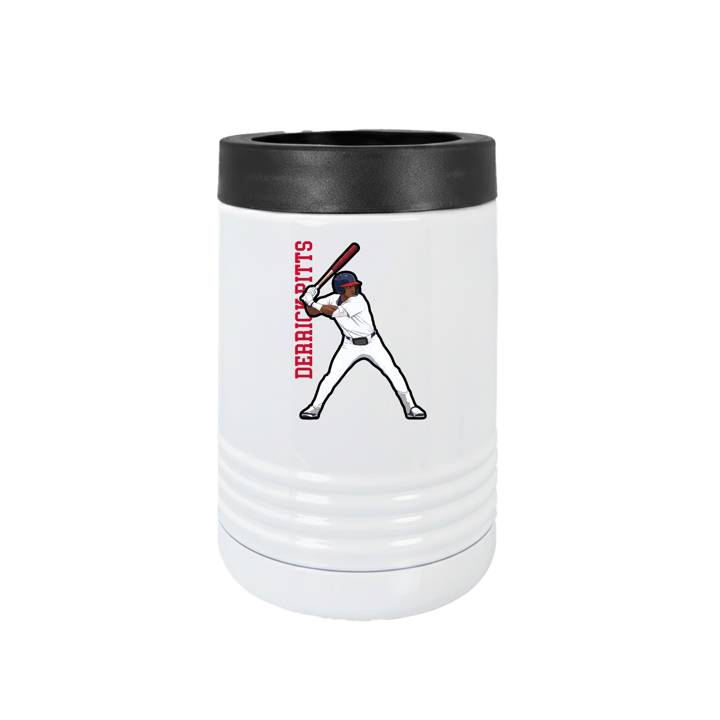 Beverage Holder — Name Vertical in White