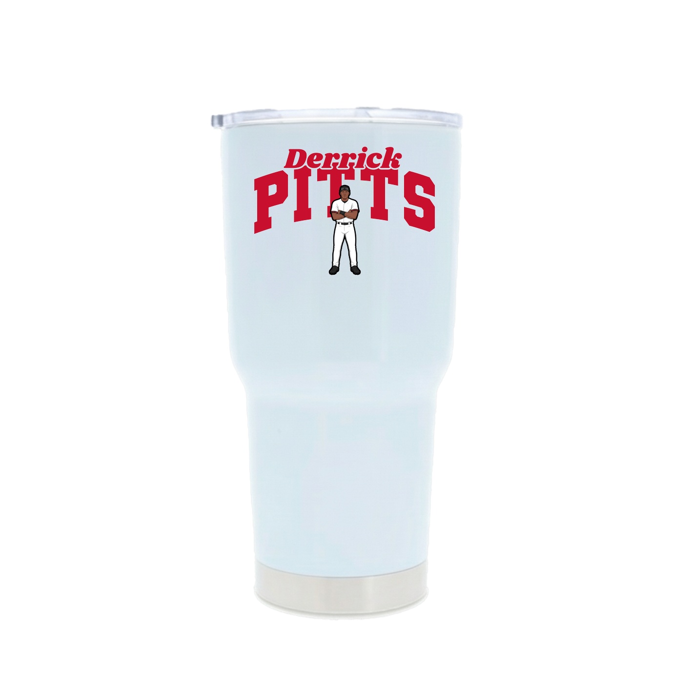 30oz Stainless Steel Tumbler — Signature Arch in White