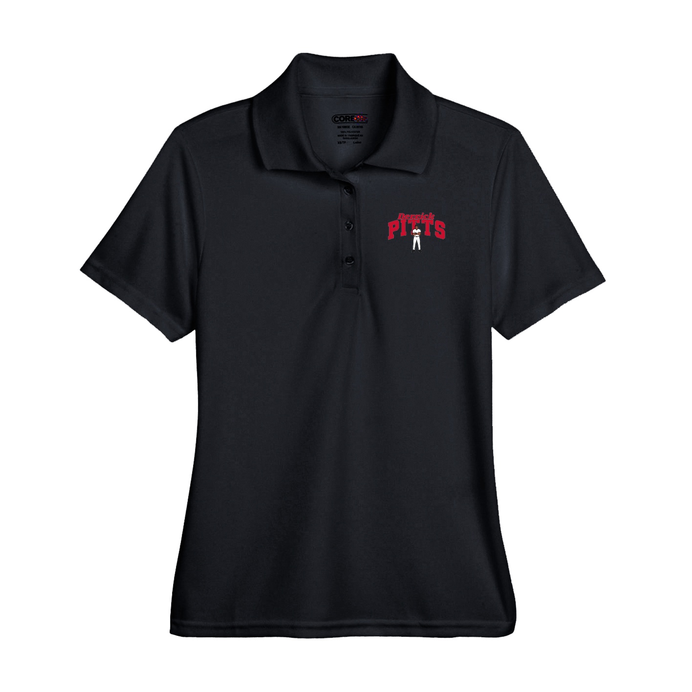 Performance Polo — Signature Arch in Black