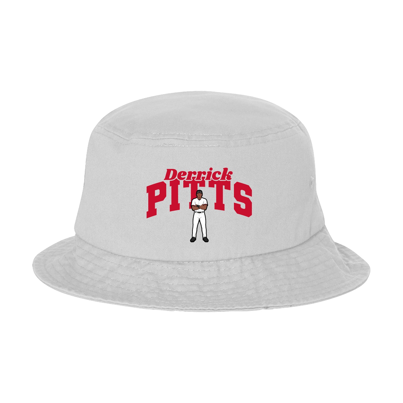 Bucket Cap — Signature Arch in White