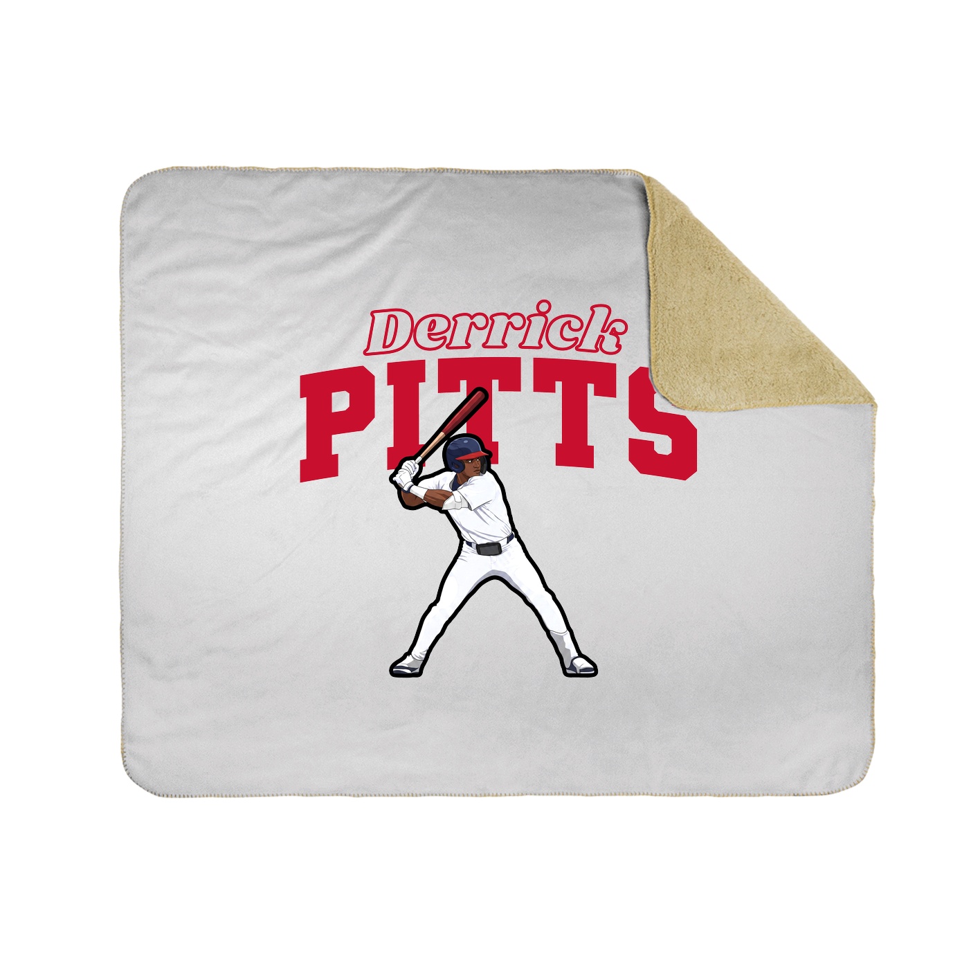 Throw Blanket — Name Arch in White