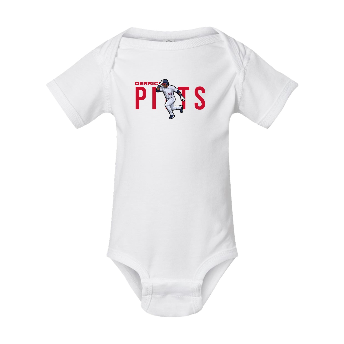 Baby Onesie — Player Name in White