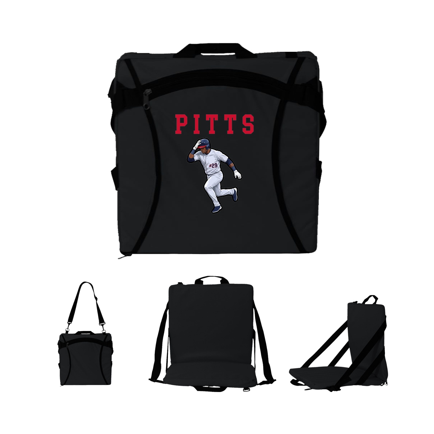 Folding Stadium Seat — Shirsey in Black