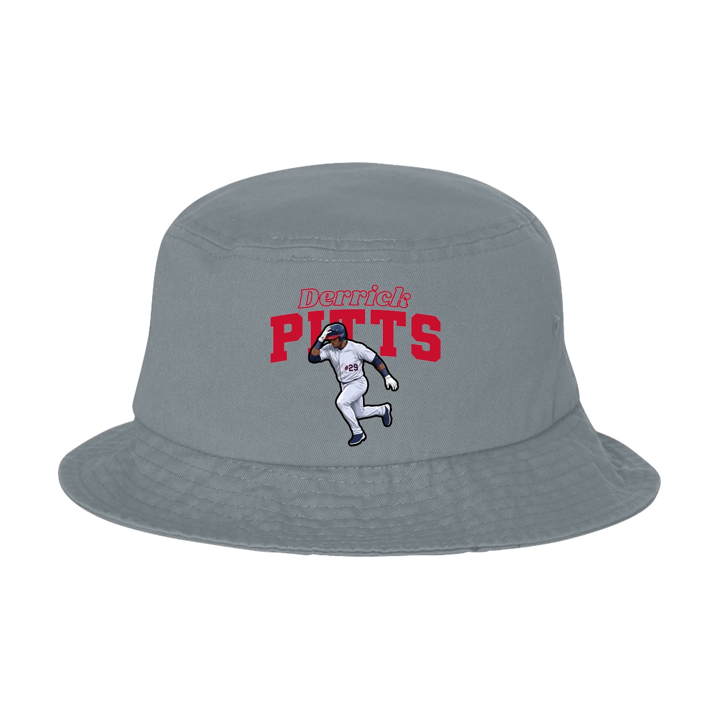 Bucket Cap — Name Arch in Grey