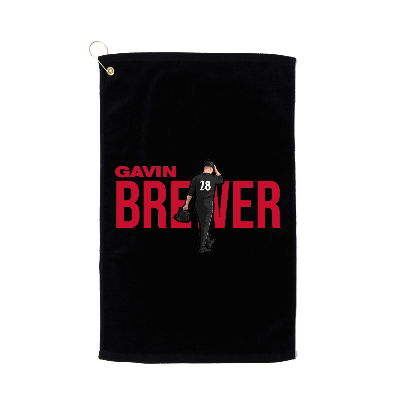 Golf Towel — Player Name in Black