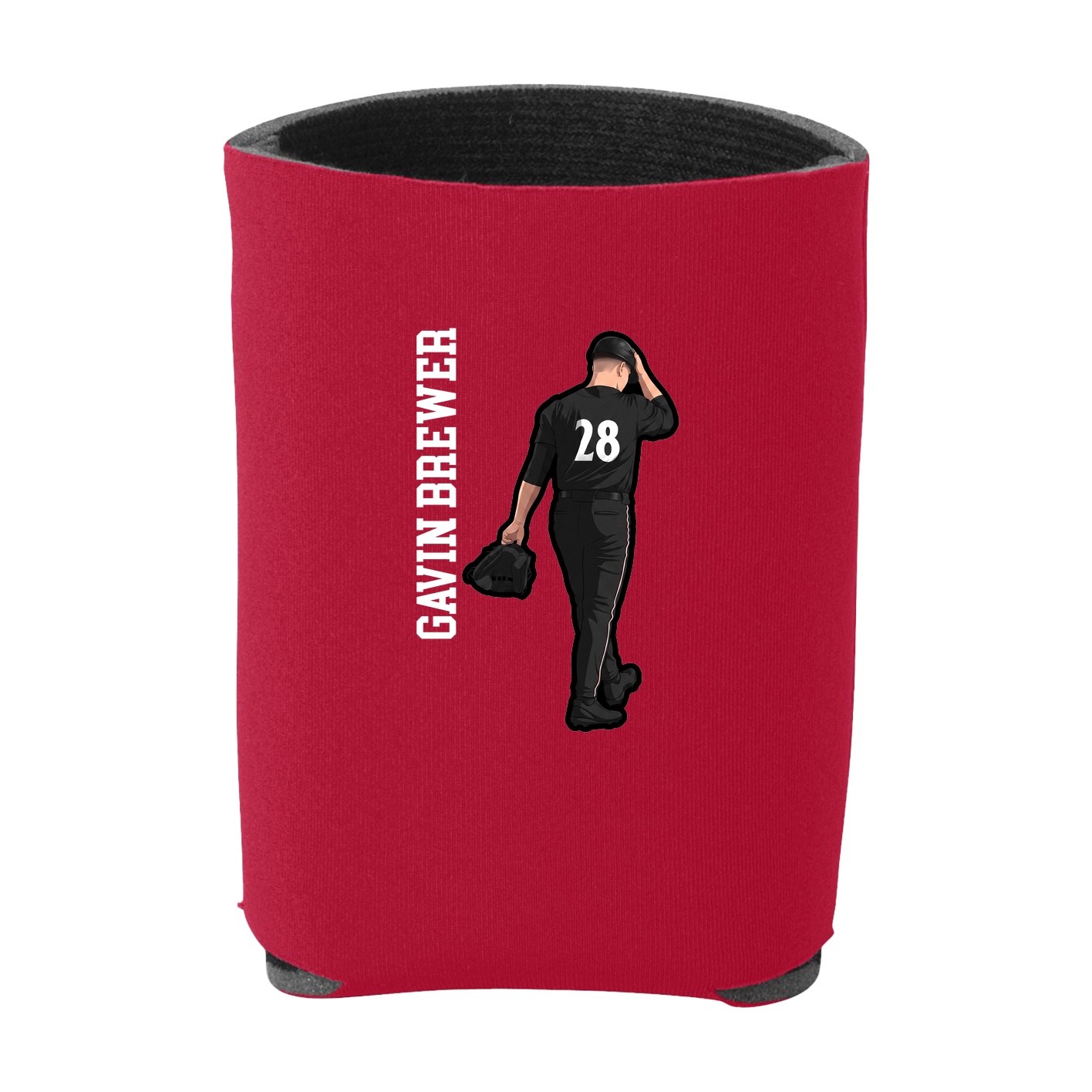 Can Holder — Name Vertical in Red
