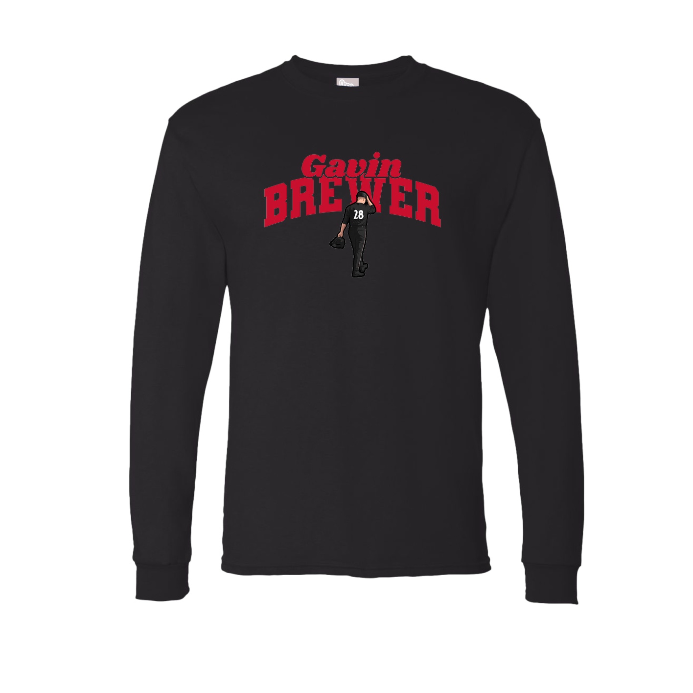 Long Sleeve Tee — Signature Arch in Black