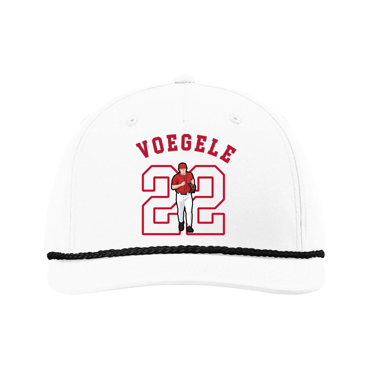 Five-Panel Classic Rope Cap — Shirsey Arch in White