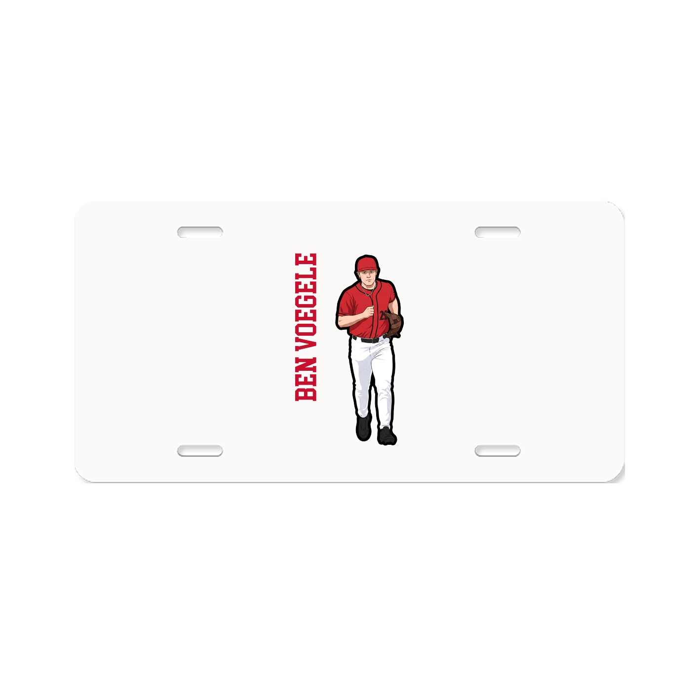 License Plate — Name Vertical in Classic