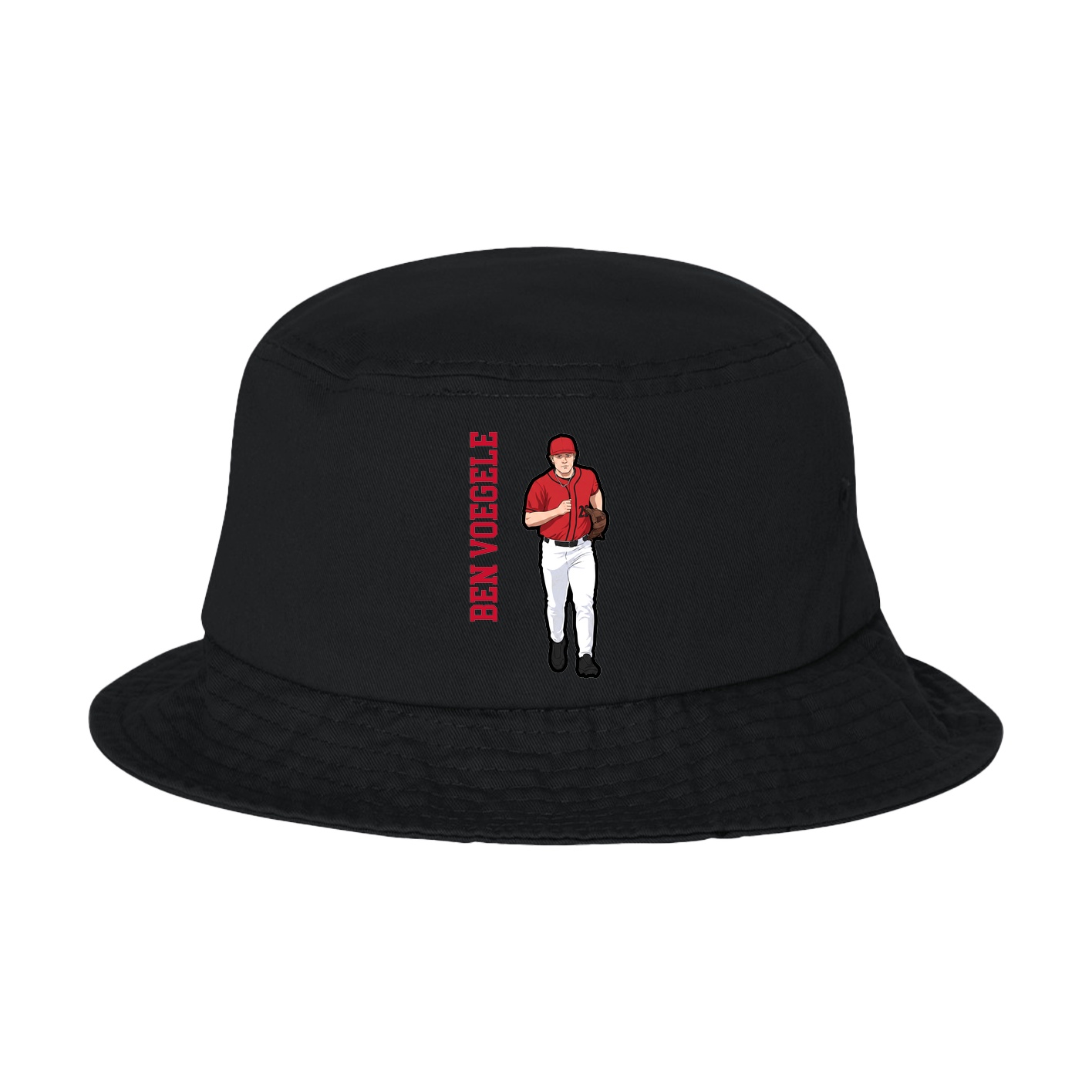 Bucket Cap — Name Vertical in Black