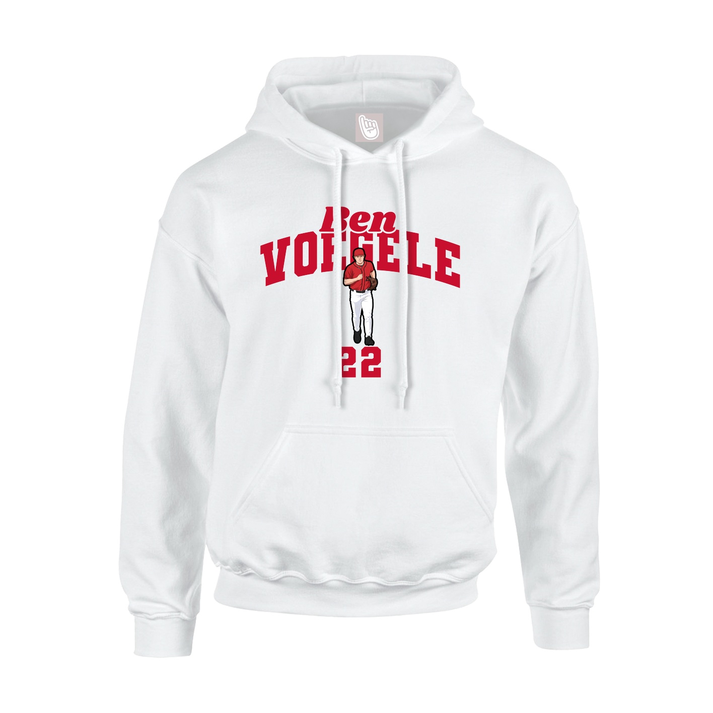 Youth Hoodie — Signature Arch in White