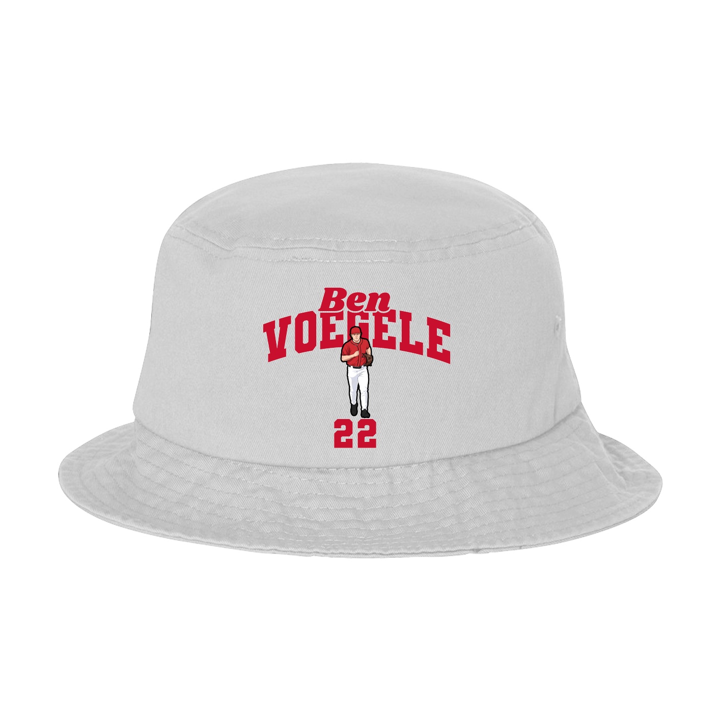 Bucket Cap — Signature Arch in White