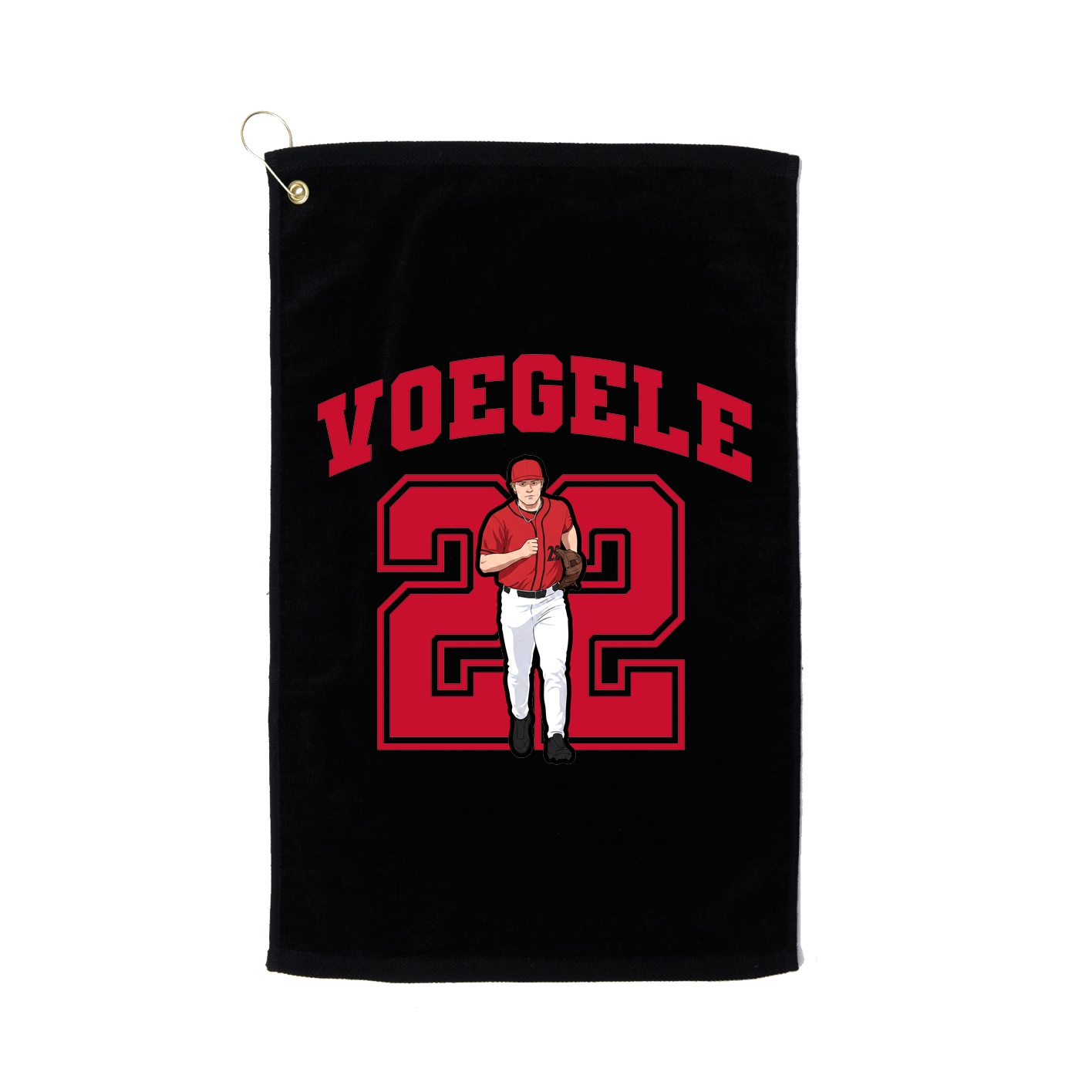 Golf Towel — Number in Black