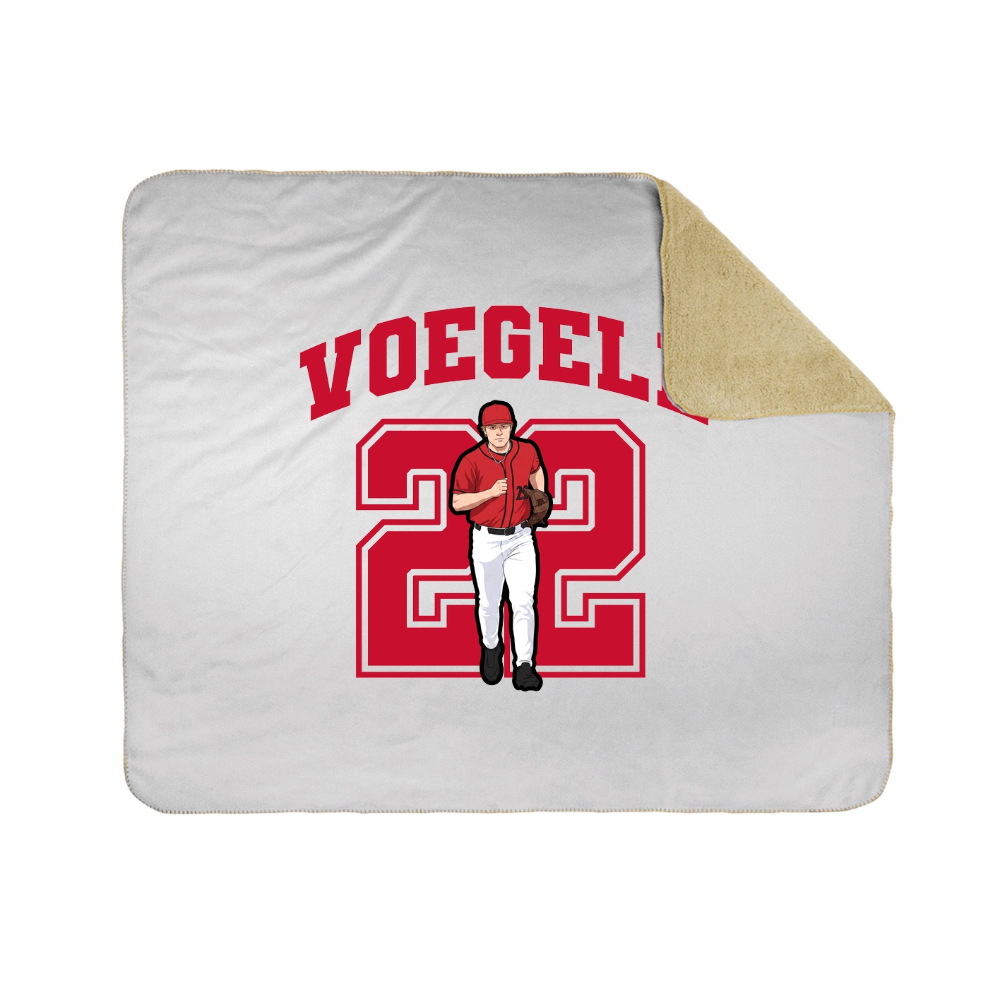 Throw Blanket — Number in White