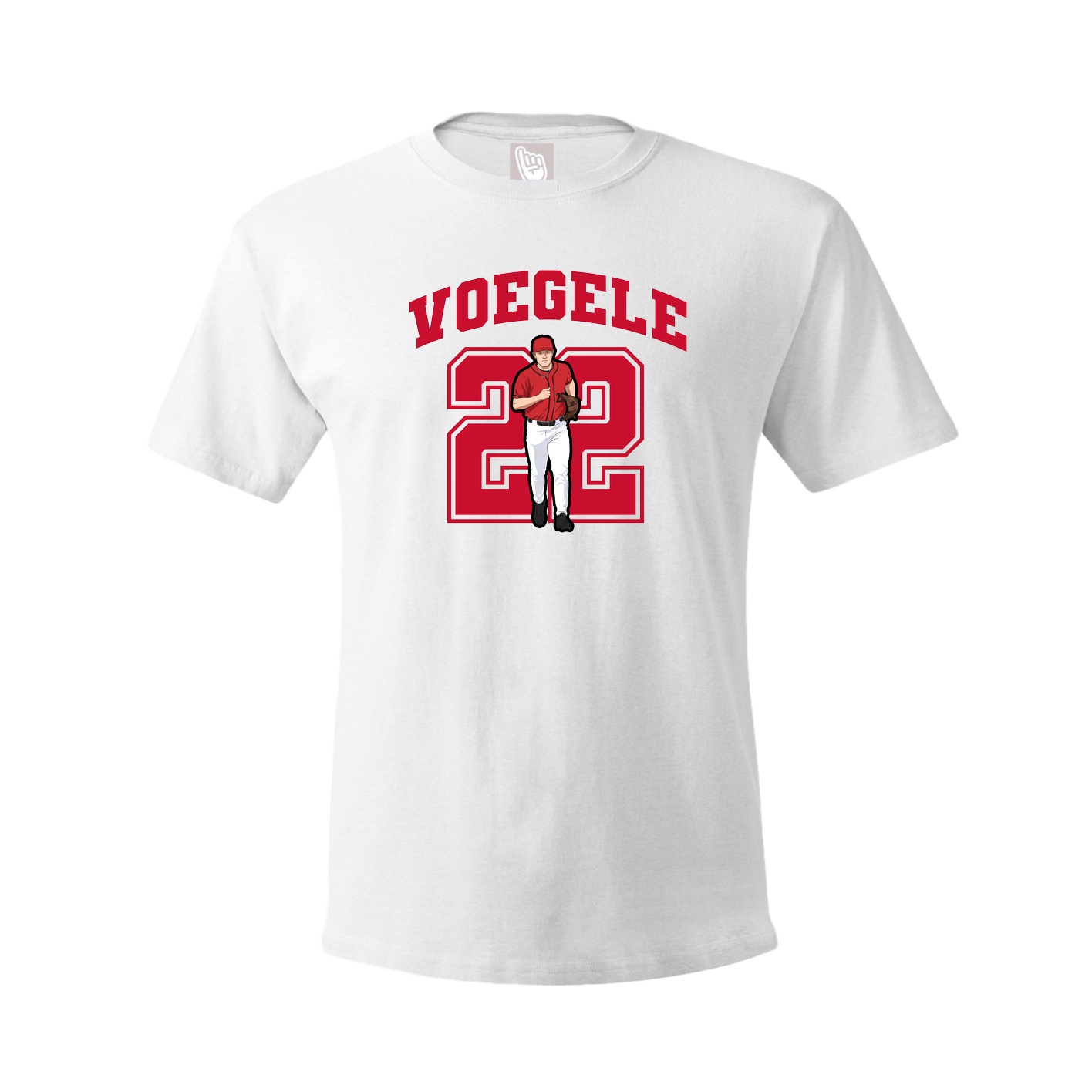 Youth Tee — Number in White