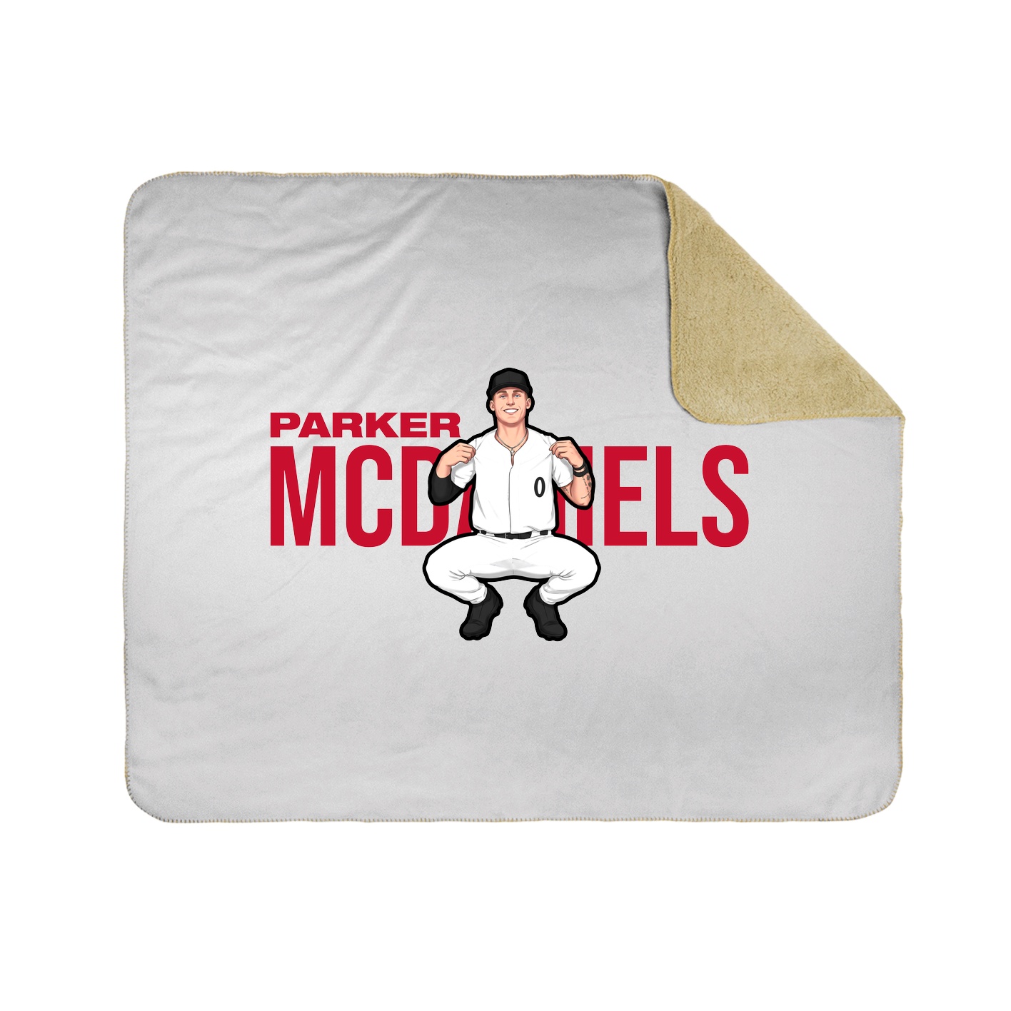 Throw Blanket — Player Name in White