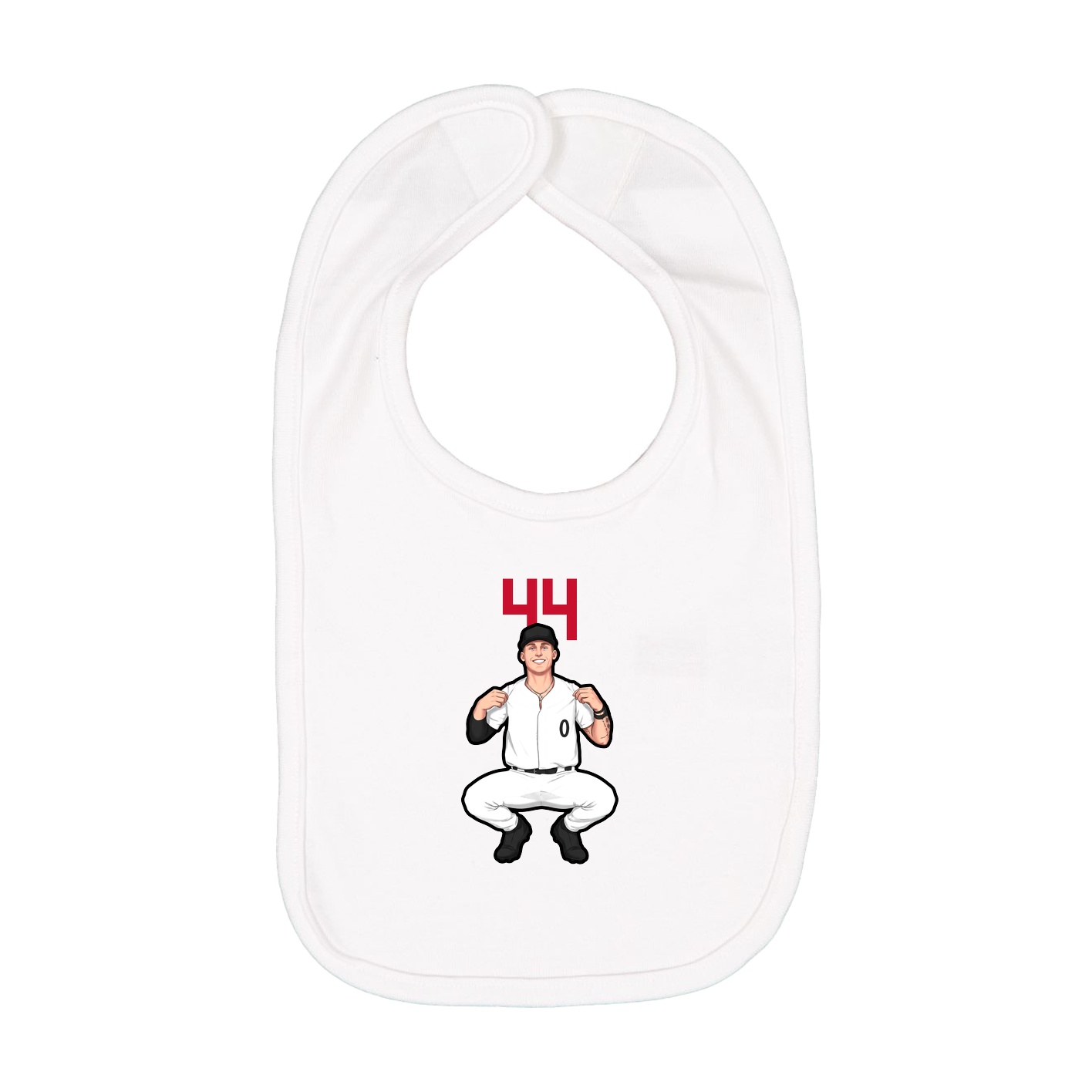 Infant Bib — Number Top in White