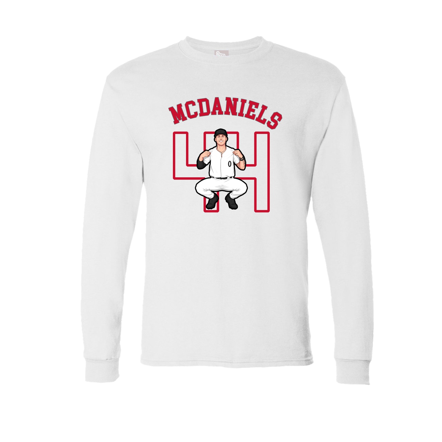 Long Sleeve Tee — Shirsey Arch in White