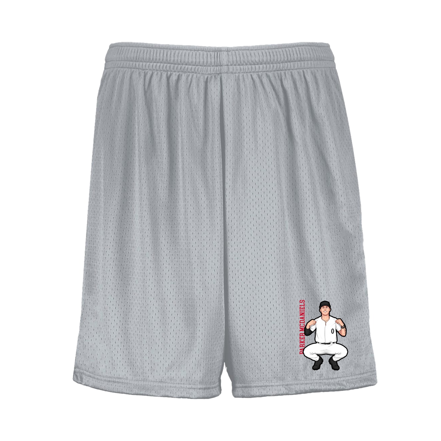 Shorts — Name Vertical in Silver