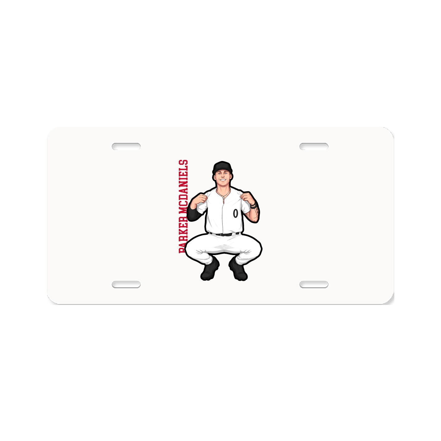 License Plate — Name Vertical in Classic